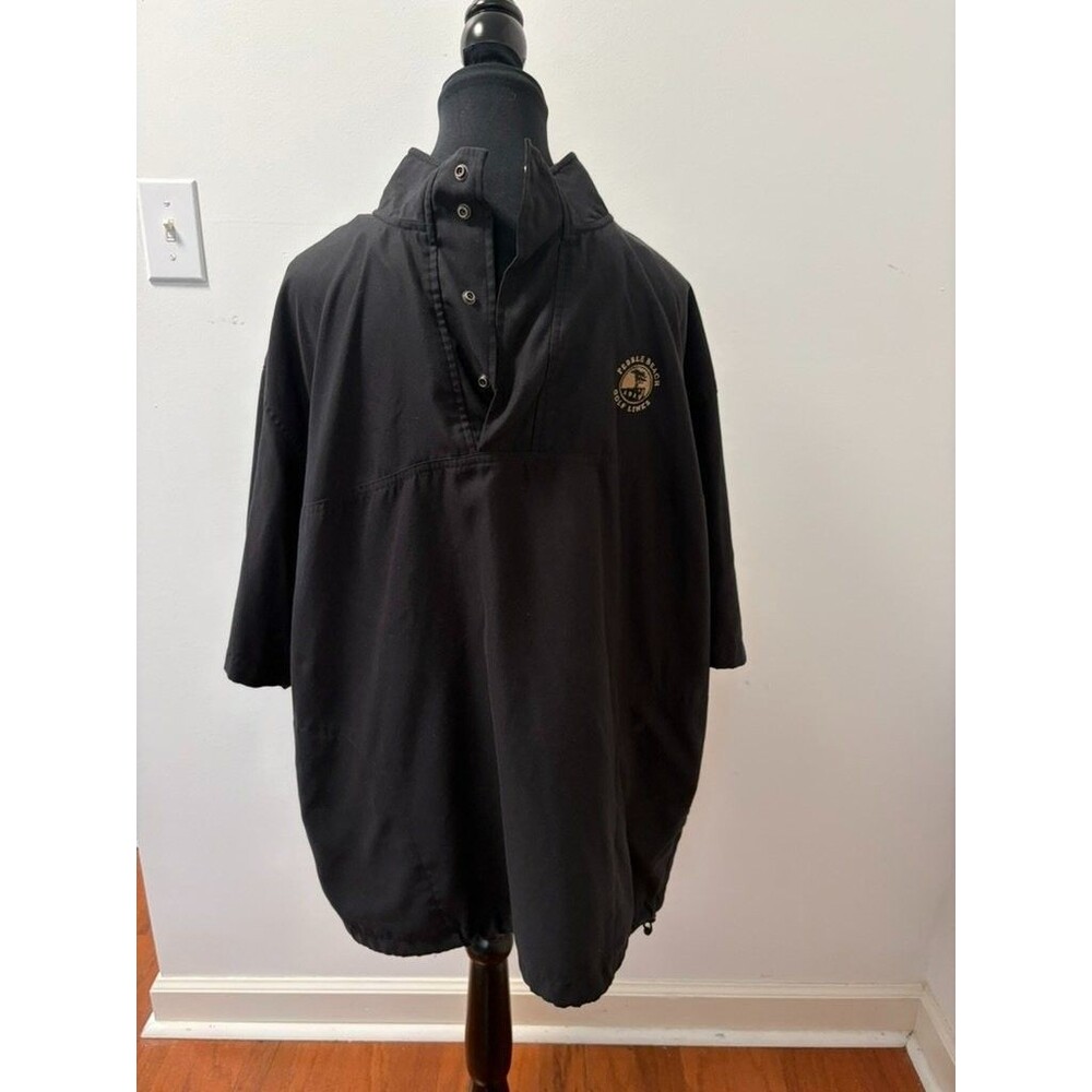 Ashworth Pebble Beach Golf Links Men's Jacket L Black Drawstring Hem